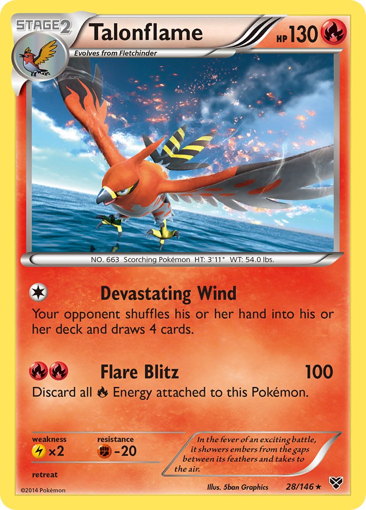 Talonflame (28/146) (Cosmos Holo) (Blister Exclusive) [XY: Base Set] | Devastation Store