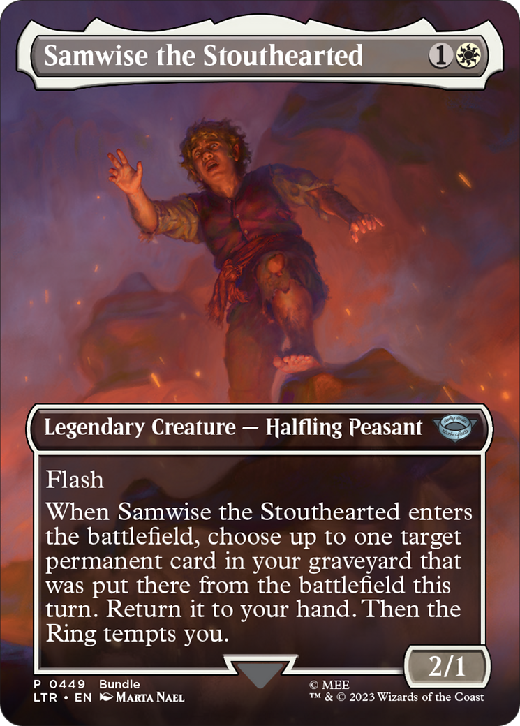 Samwise the Stouthearted (Borderless Alternate Art) [The Lord of the Rings: Tales of Middle-Earth] | Devastation Store