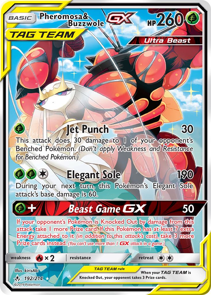 Pheromosa & Buzzwole GX (192/214) [Sun & Moon: Unbroken Bonds] | Devastation Store