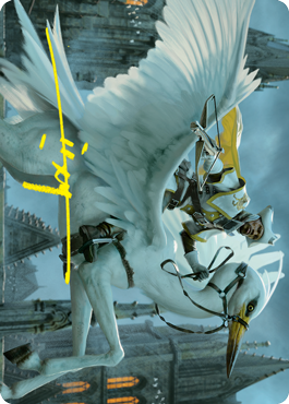 Gryff Rider Art Card (Gold-Stamped Signature) [Innistrad: Crimson Vow Art Series] | Devastation Store