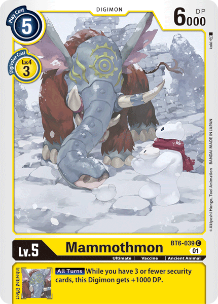 Mammothmon [BT6-039] [Double Diamond] | Devastation Store
