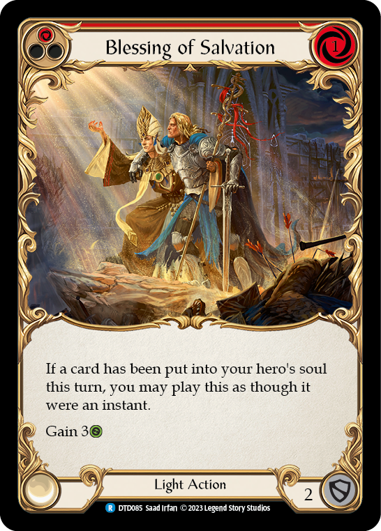 Blessing of Salvation (Red) [DTD085] (Dusk Till Dawn)  Rainbow Foil | Devastation Store