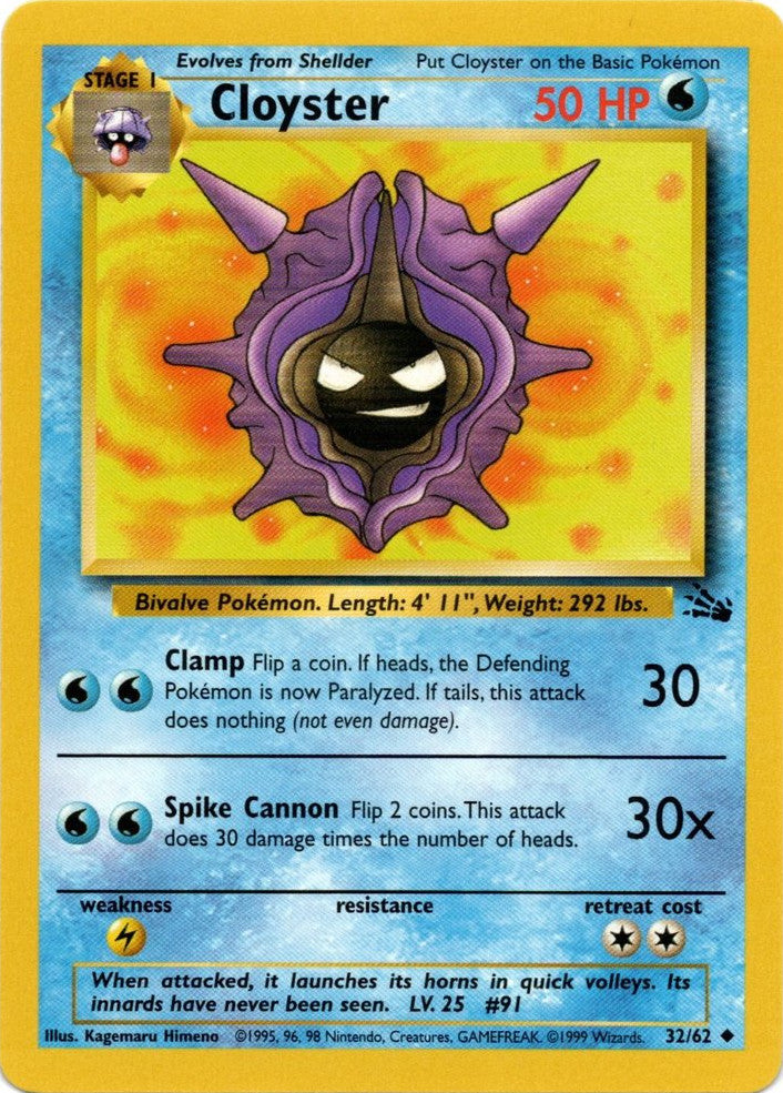 Cloyster (32/62) [Fossil Unlimited] | Devastation Store