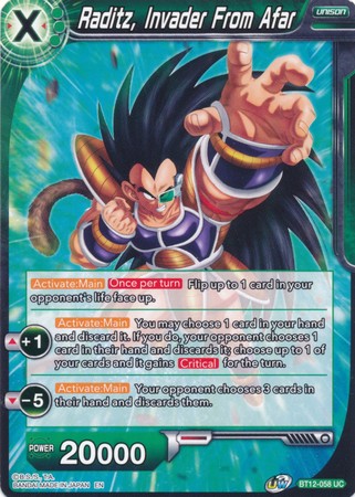 Raditz, Invader From Afar [BT12-058] | Devastation Store