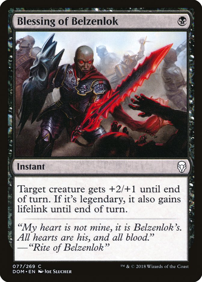 Blessing of Belzenlok [Dominaria] | Devastation Store