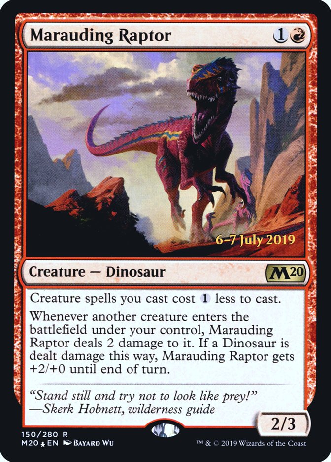 Marauding Raptor  [Core Set 2020 Prerelease Promos] | Devastation Store