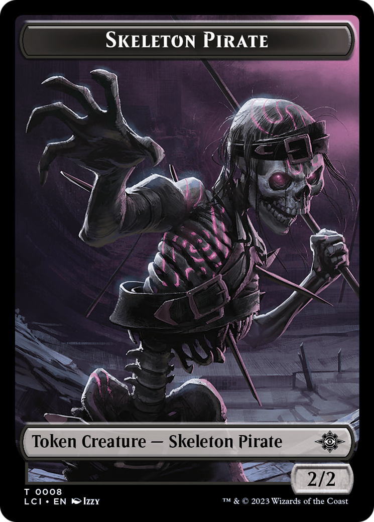 Vampire // Skeleton Pirate Double-Sided Token [The Lost Caverns of Ixalan Tokens] | Devastation Store