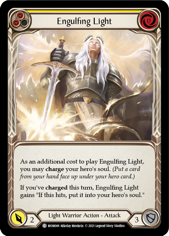 Engulfing Light (Yellow) (Rainbow Foil) [MON049-RF] 1st Edition Rainbow Foil - Devastation Store | Devastation Store