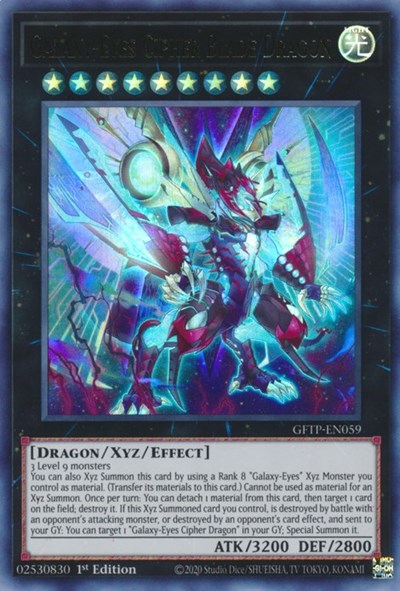 Galaxy-Eyes Cipher Blade Dragon [GFTP-EN059] Ultra Rare | Devastation Store