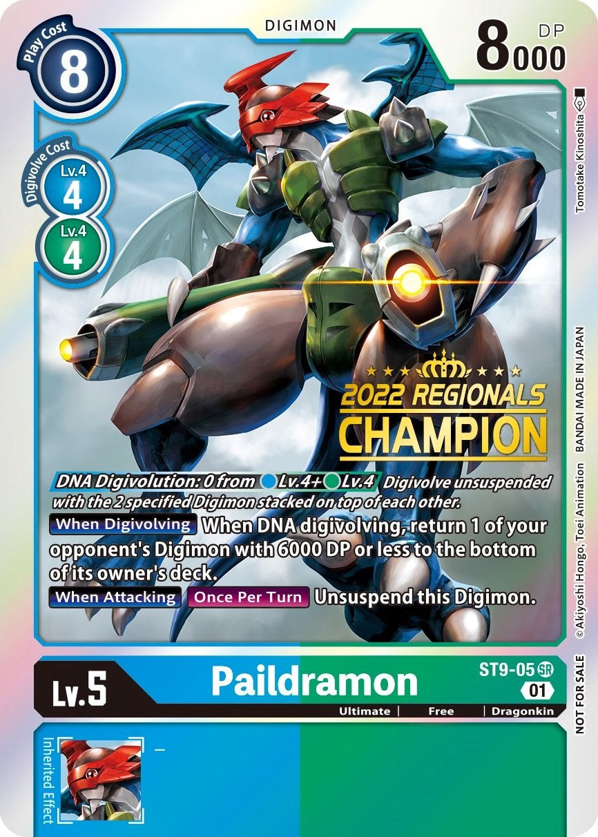 Paildramon [ST9-05] (2022 Championship Offline Regional) (Online Champion) [Starter Deck: Ultimate Ancient Dragon Promos] | Devastation Store