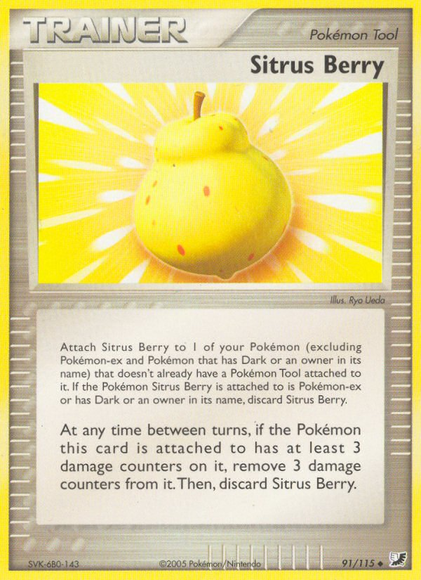 Sitrus Berry (91/115) [EX: Unseen Forces] | Devastation Store