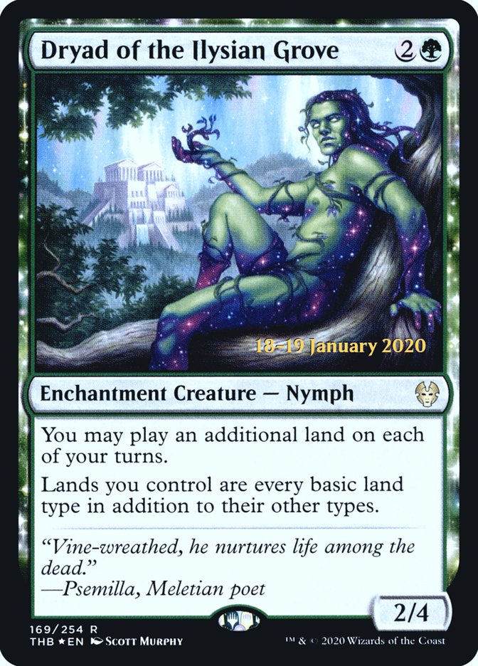 Dryad of the Ilysian Grove [Theros Beyond Death Prerelease Promos] | Devastation Store