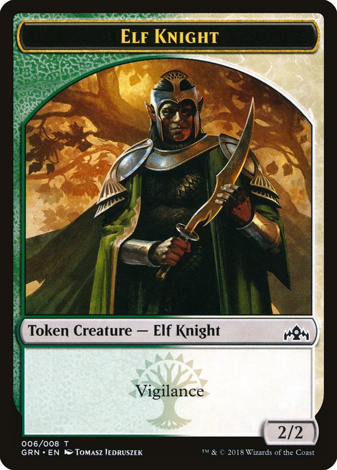 Elf Knight [Guilds of Ravnica Tokens] | Devastation Store