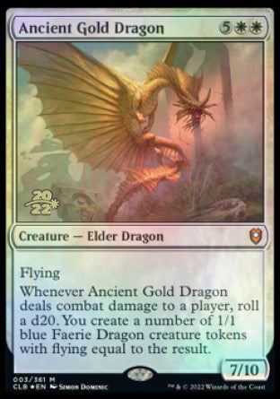 Ancient Gold Dragon [Commander Legends: Battle for Baldur's Gate Prerelease Promos] | Devastation Store