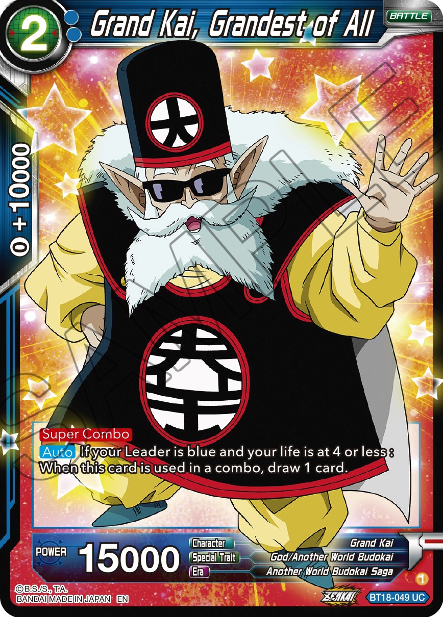 Grand Kai, Grandest of All (BT18-049) [Dawn of the Z-Legends] | Devastation Store