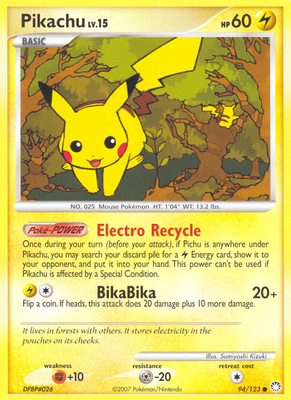 Pikachu (94/123) [Diamond & Pearl: Mysterious Treasures] | Devastation Store