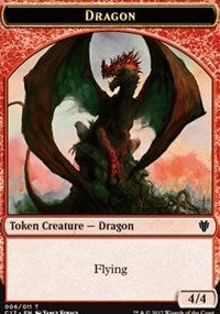 Dragon (006) // Gold (010) Double-sided Token [Commander 2017 Tokens] | Devastation Store
