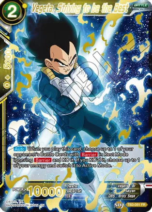 Vegeta, Striving to be the Best (Gold Stamped) [TB3-051] | Devastation Store