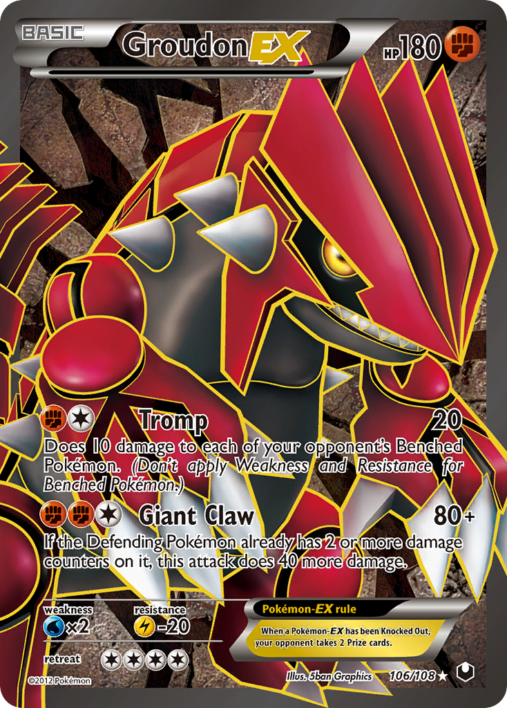 Groudon EX (106/108) [Black & White: Dark Explorers] | Devastation Store