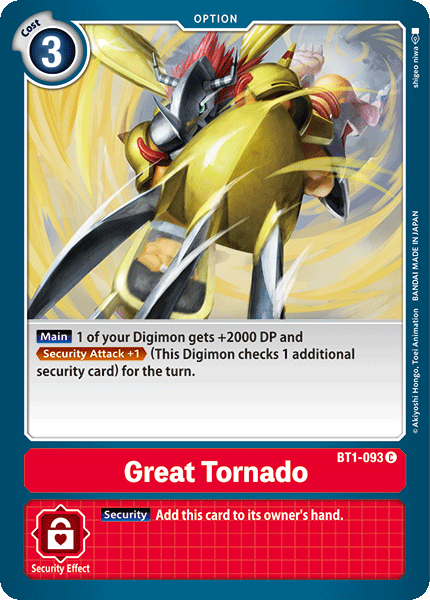 Great Tornado [BT1-093] [Release Special Booster Ver.1.0] | Devastation Store