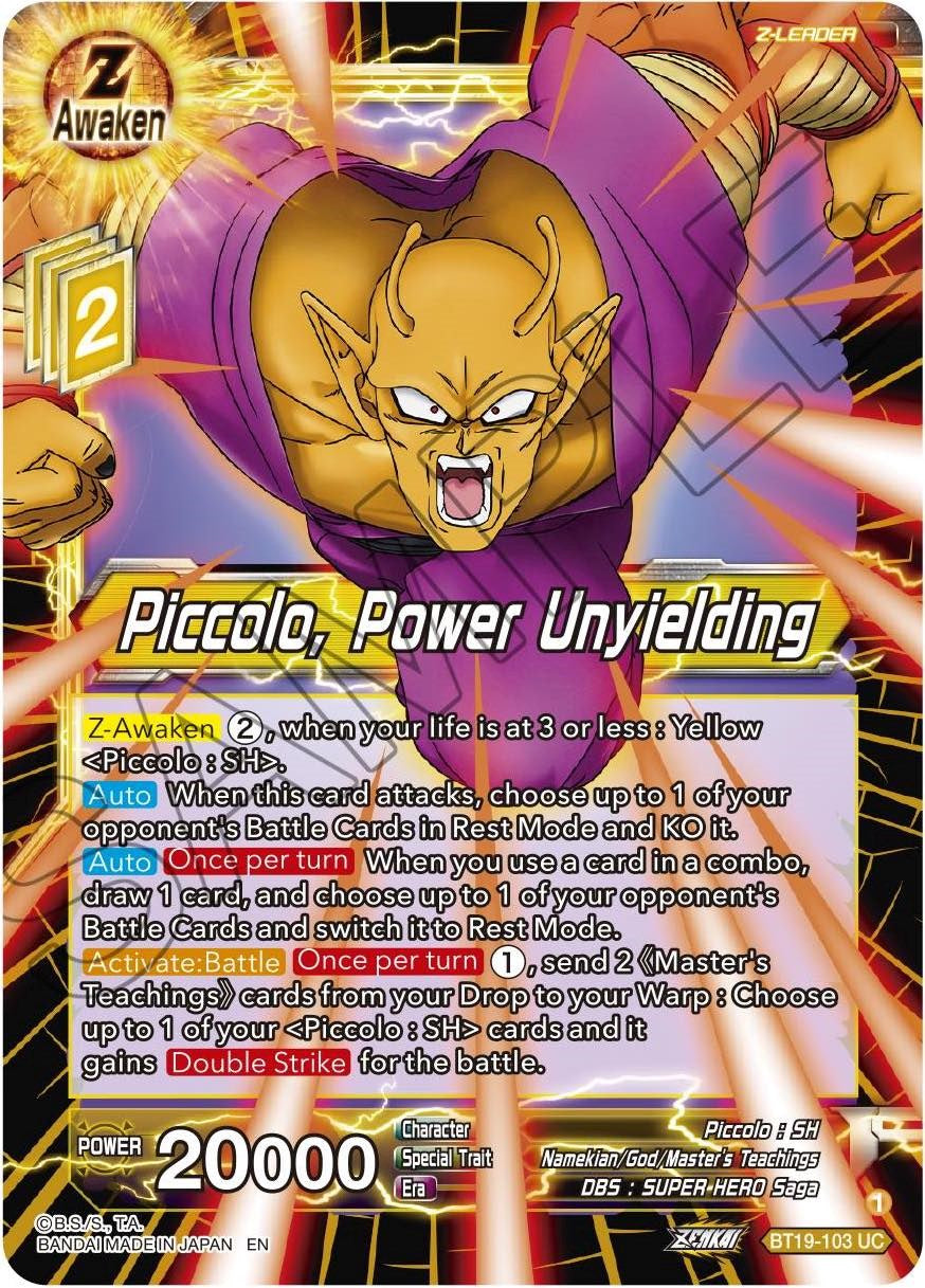 Piccolo, Power Unyielding (BT19-103) [Fighter's Ambition] | Devastation Store