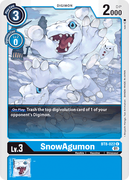 SnowAgumon [BT8-022] [New Awakening] | Devastation Store