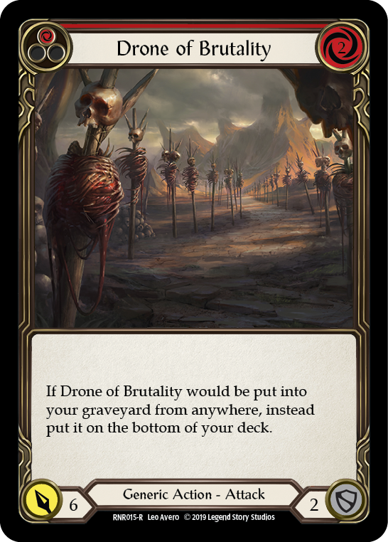 Drone of Brutality (Red) [RNR015-R] (Rhinar Hero Deck)  1st Edition Normal | Devastation Store