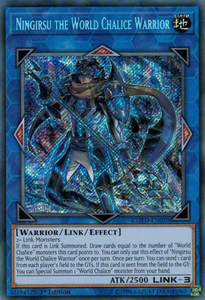 Ningirsu the World Chalice Warrior [COTD-EN050] Secret Rare | Devastation Store