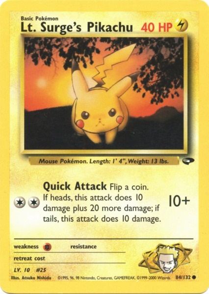 Lt. Surge's Pikachu (84/132) [Gym Challenge Unlimited] | Devastation Store