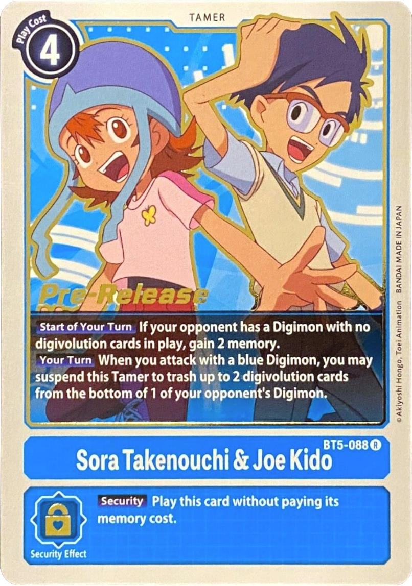 Sora Takenouchi & Joe Kido [BT5-088] [Battle of Omni Pre-Release Promos] | Devastation Store