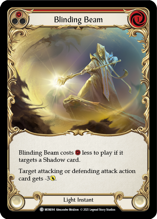 Blinding Beam (Red) (Rainbow Foil) [MON084-RF] 1st Edition Rainbow Foil - Devastation Store | Devastation Store