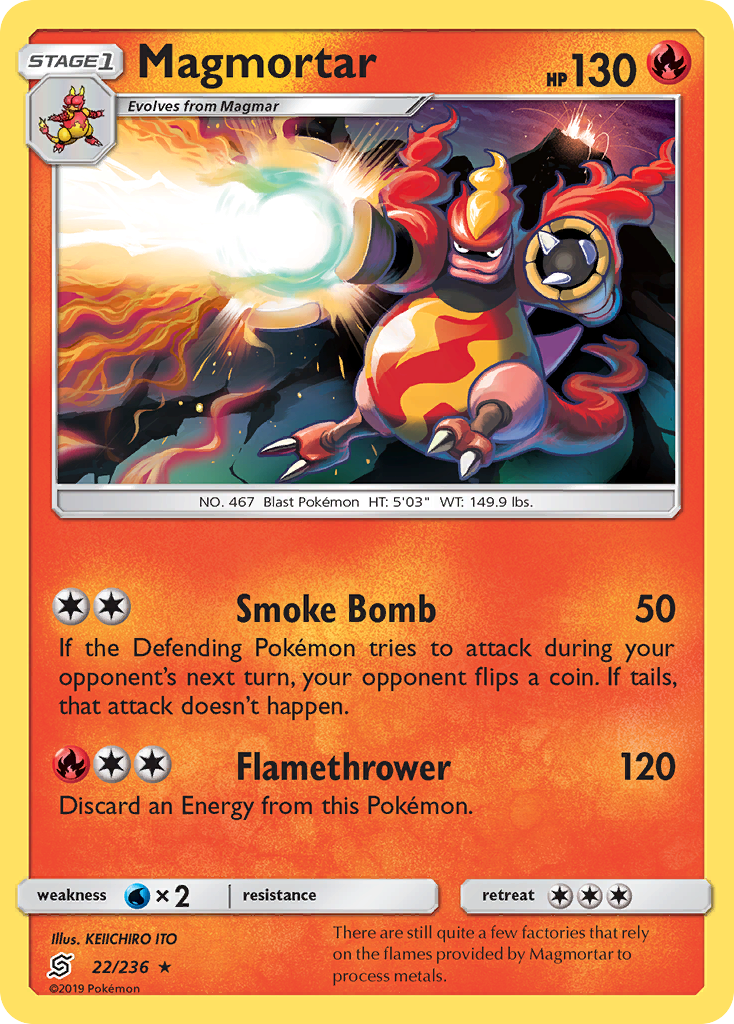 Magmortar (22/236) [Sun & Moon: Unified Minds] | Devastation Store