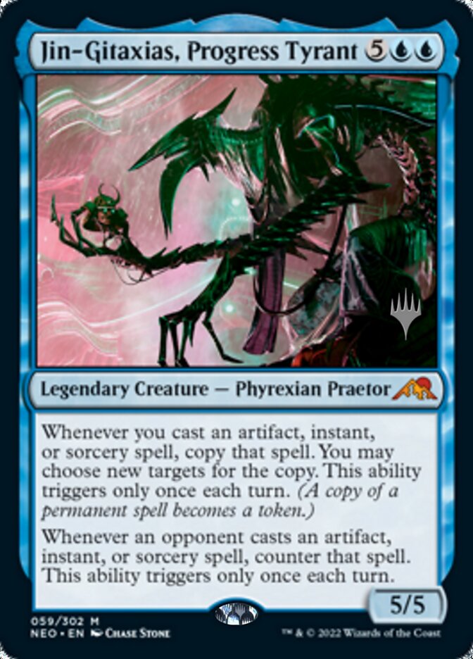 Jin-Gitaxias, Progress Tyrant (Promo Pack) [Kamigawa: Neon Dynasty Promos] | Devastation Store