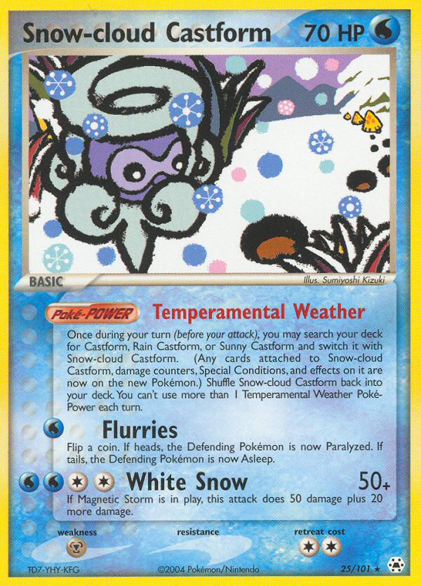 Snow-cloud Castform (25/101) [EX: Hidden Legends] | Devastation Store