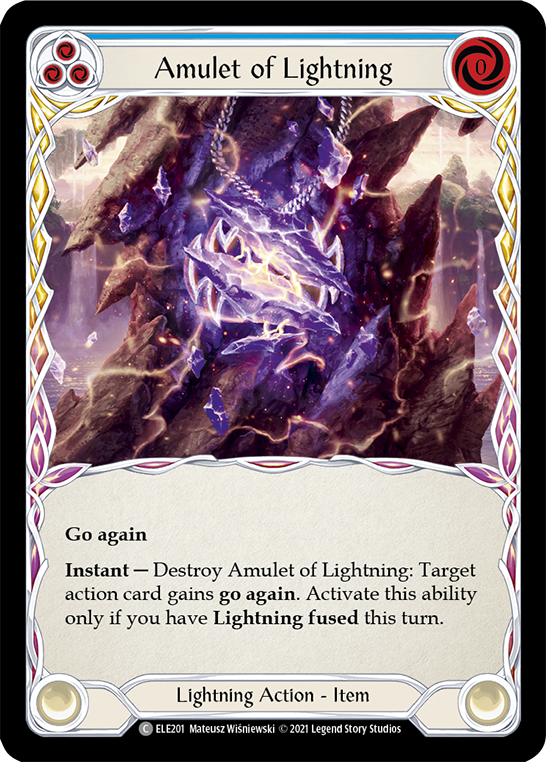 Amulet of Lightning [ELE201] (Tales of Aria)  1st Edition Rainbow Foil | Devastation Store