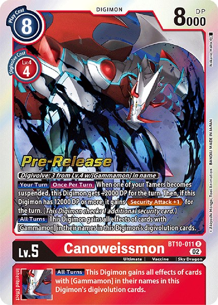 Canoweissmon [BT10-011] [Xros Encounter Pre-Release Cards] | Devastation Store