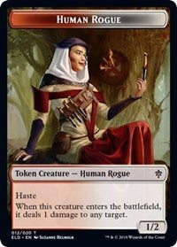 Human Rogue // Food (15) Double-sided Token [Throne of Eldraine Tokens] | Devastation Store