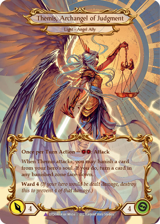 Figment of Judgment // Themis, Archangel of Judgment (Marvel) [DTD006] (Dusk Till Dawn)  Cold Foil | Devastation Store