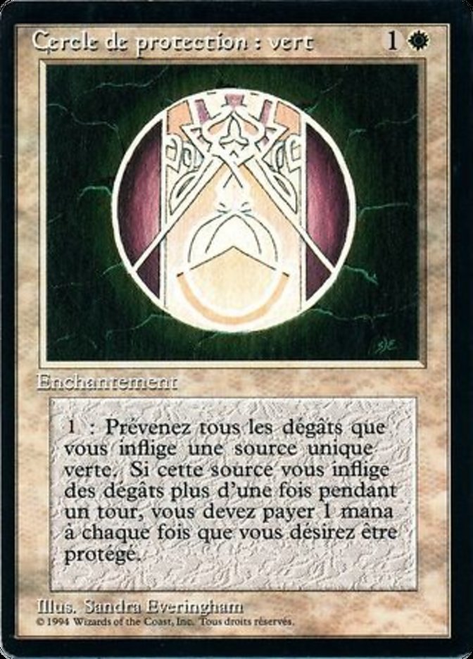 Circle of Protection: Green [Foreign Black Border] | Devastation Store