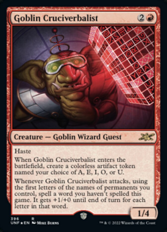 Goblin Cruciverbalist (Galaxy Foil) [Unfinity] | Devastation Store