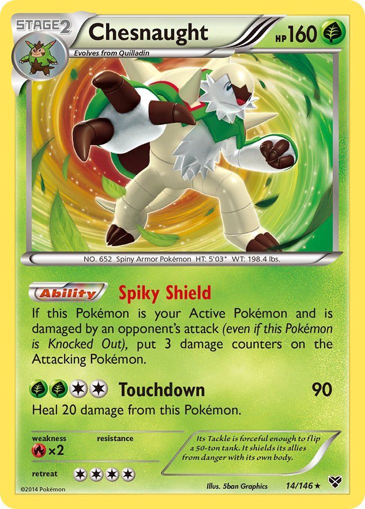 Chesnaught (14/146) (Cosmos Holo) (Blister Exclusive) [XY: Base Set] | Devastation Store