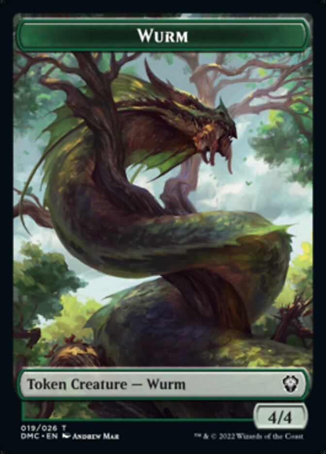 Soldier // Wurm Double-sided Token [Dominaria United Tokens] | Devastation Store