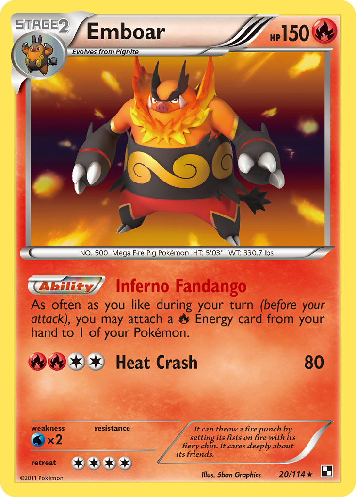 Emboar (20/114) [Black & White: Base Set] | Devastation Store