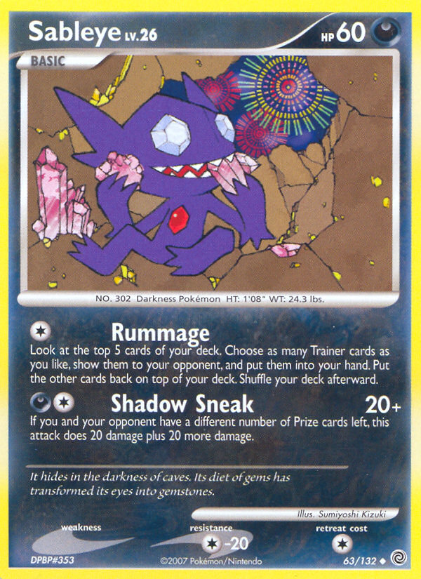 Sableye (63/132) [Diamond & Pearl: Secret Wonders] | Devastation Store