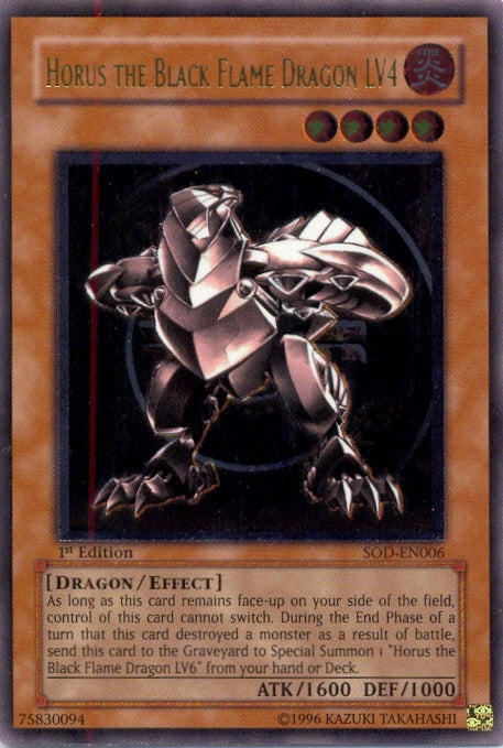 Horus The Black Flame Dragon LV4 [SOD-EN006] Ultimate Rare | Devastation Store