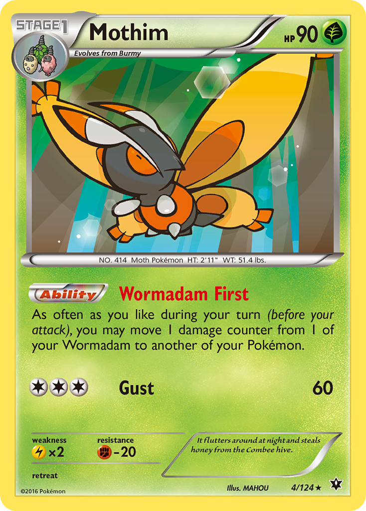 Mothim (4/124) [XY: Fates Collide] | Devastation Store