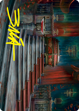 Edgar Markov's Coffin Art Card (Gold-Stamped Signature) [Innistrad: Crimson Vow Art Series] | Devastation Store