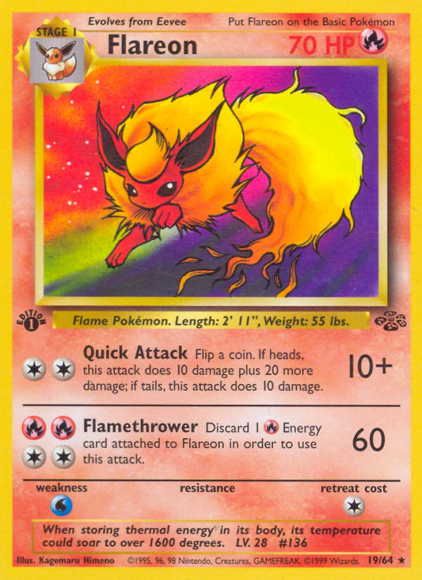 Flareon (19/64) [Jungle 1st Edition] | Devastation Store