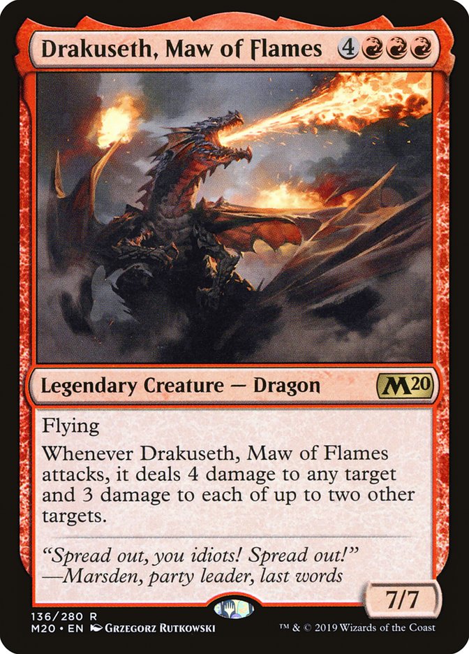 Drakuseth, Maw of Flames [Core Set 2020] | Devastation Store
