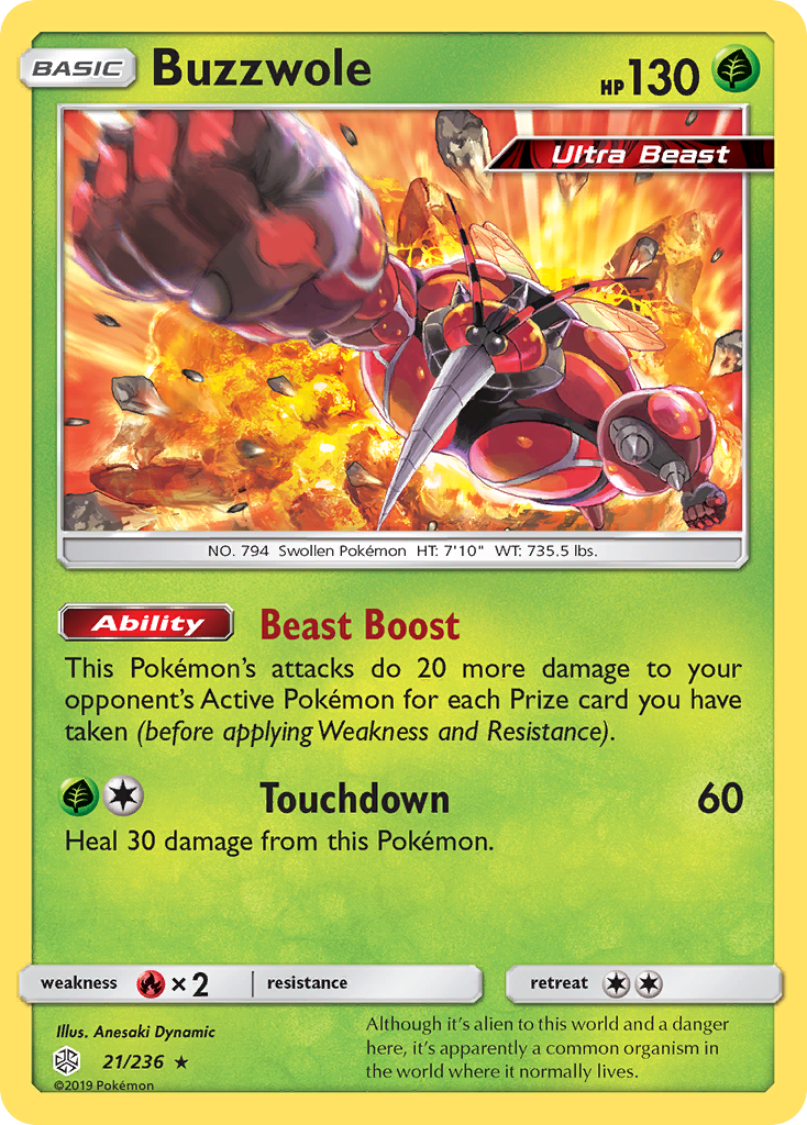 Buzzwole (21/236) [Sun & Moon: Cosmic Eclipse] | Devastation Store